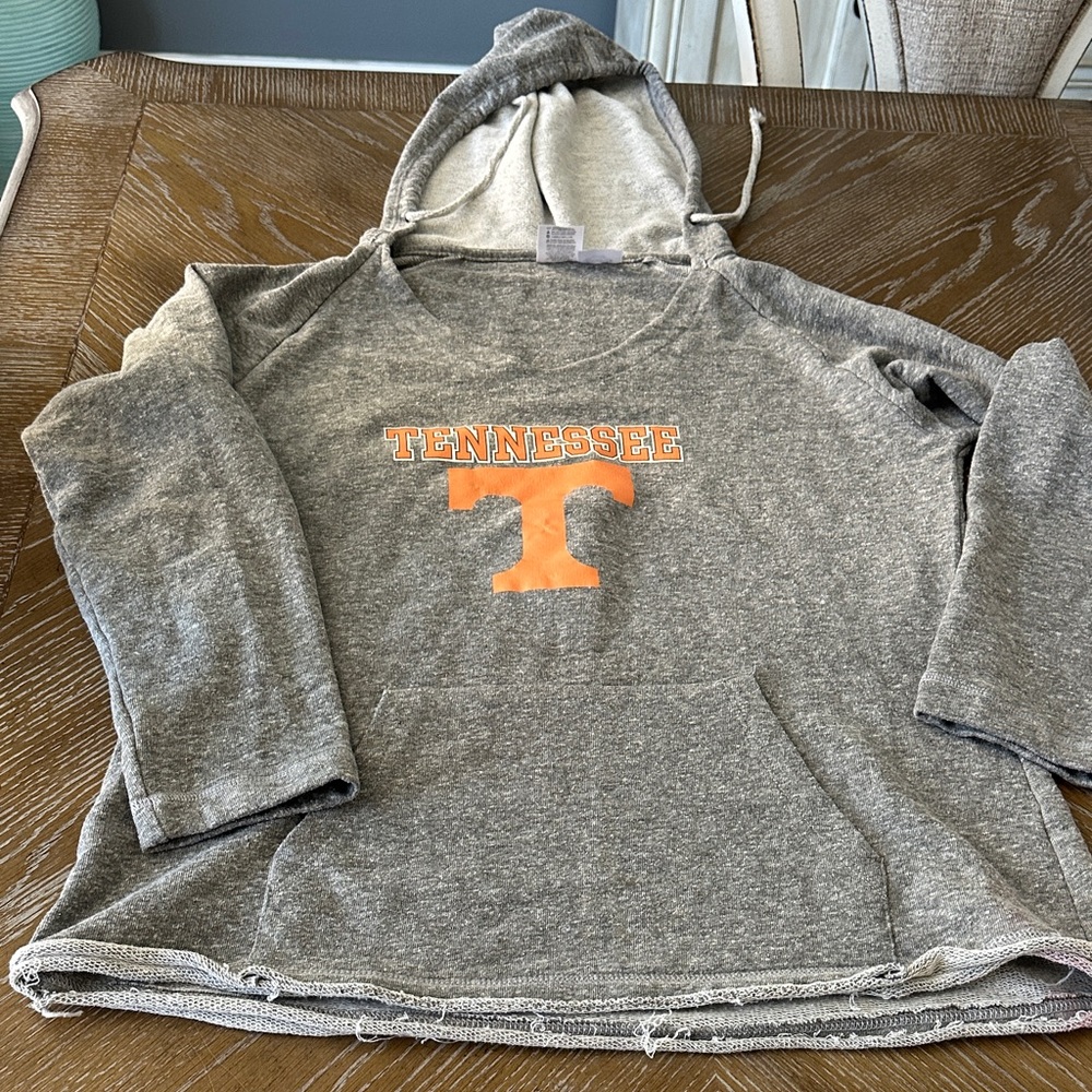 Gray Tennessee Hoodie with Orange Logo